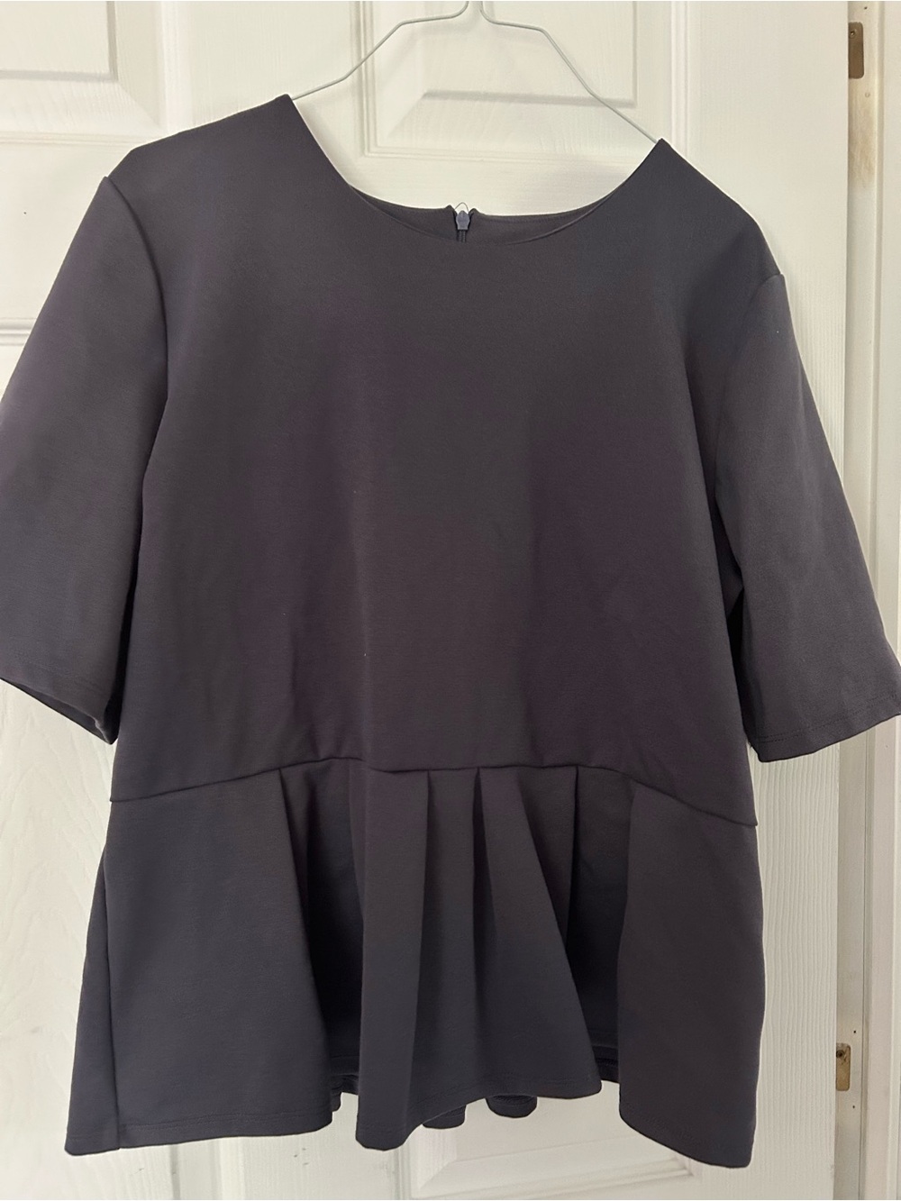 4/$100 Simply Vera Women's Black Peplum Short-Sleeve Top size XL